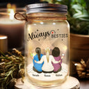 Gift For Bestie, Gift For Sisters - Always Besties - Personalized Mason Jar Light