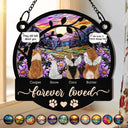 Pet Lovers, Memorial - Forever Loved Memorial Pet - Personalized Window Hanging Suncatcher Ornament