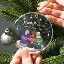 Gift For Bestie, Gift For Sisters - Always Besties Old Friends - Personalized Circle Glass Ornament