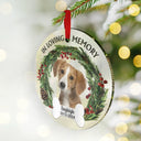 Memorial, Pet Lovers, Dog Lovers, Cat Lovers - Custom Photo Dog Cat Pet Human In Loving Memory - Personalized Custom Shaped Mirror Ornament