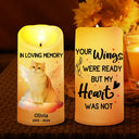 Memorial, Pet Lovers, Dog Lovers, Cat Lovers - Custom Photo Dog Cat Pet Memorial Your Light Will Always Shine In My Heart - Personalized Flameless LED Candle