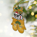 Gift For Kids, Pet Lovers - Christmas Dog Cat Kid Inside Gloves - Personalized Cutout Acrylic Ornament