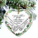 Christmas,Wedding,Gift For Husband,Gift For Wife,Gift For Boyfriend,Gift For Girlfriend,Gift For Couples,Love - Engaged Couple Holding Hands The Best Is Yet To Come - 3D Inflated Effect Printed Ornament, Personalized Heart Ceramic Ornament