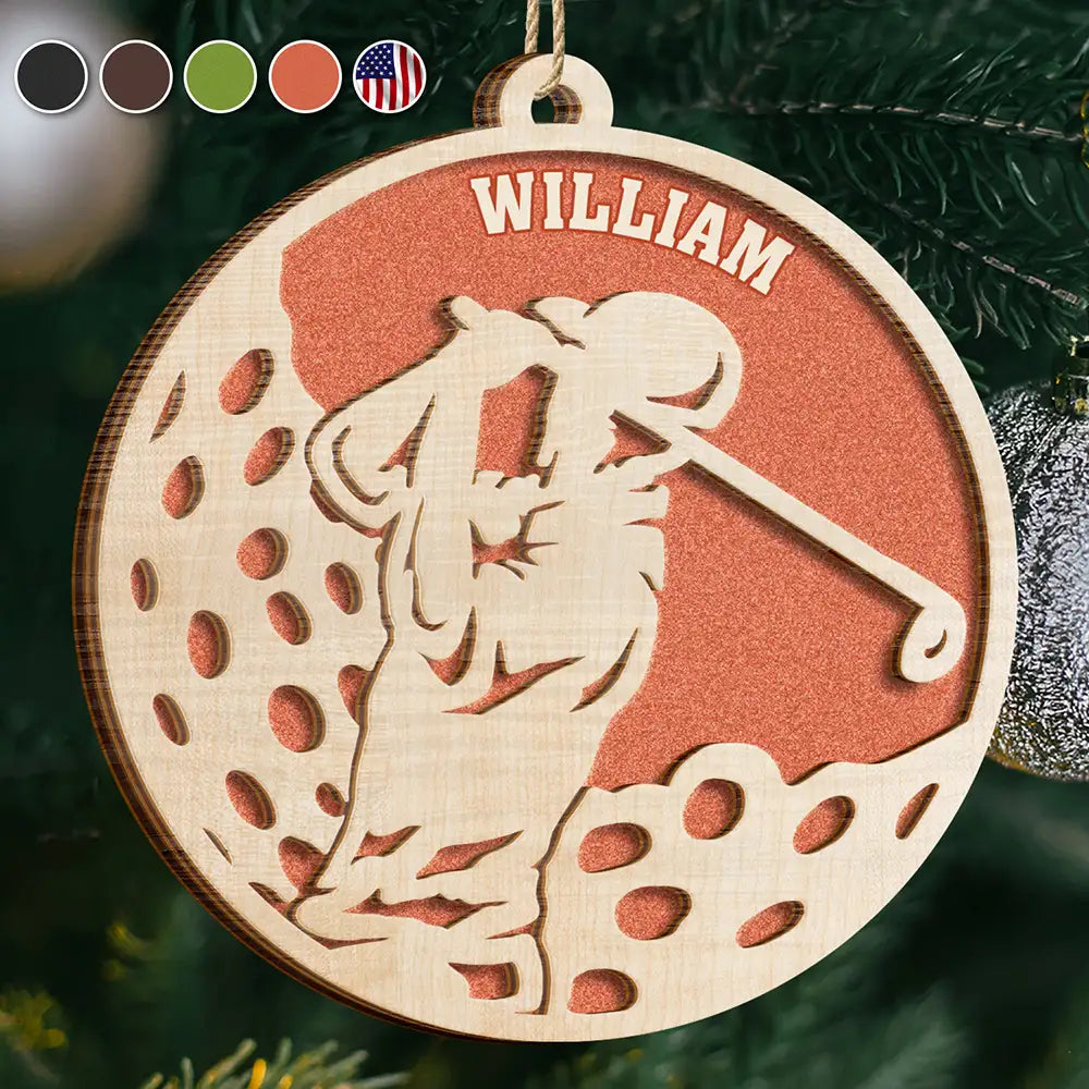 Golf - Cool Golfers - Personalized 2-Layered Wooden Ornament
