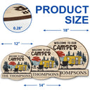 Gift For Couples, Camping, Campsite - Camping Partners For Life - Personalized Custom Shaped Wood Sign