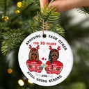 Annoying Each Other - Christmas Gift For Married Couples - Personalized Custom Circle Ceramic Ornament