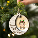 New Baby's First Christmas - Personalized 2-Layered Wooden Ornament