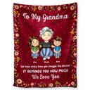 We Hope Every Time You Snuggle This Blanket - Gift For Mom, Grandma - Personalized Fleece Blanket