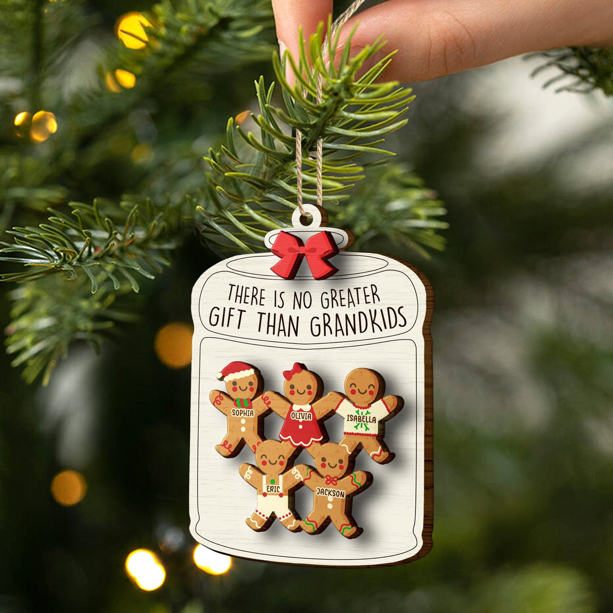 Gingerbread Life Is Better With Grandkids - Christmas, Gift For Grandparent - Personalized 2-Layered Wooden Ornament