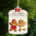 Gingerbread Life Is Better With Grandkids - Christmas, Gift For Grandparent - Personalized 2-Layered Wooden Ornament