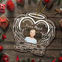 Custom Photo Always In Our Hearts - Christmas, Memorial Gift - Personalized Custom Shaped Acrylic Ornament