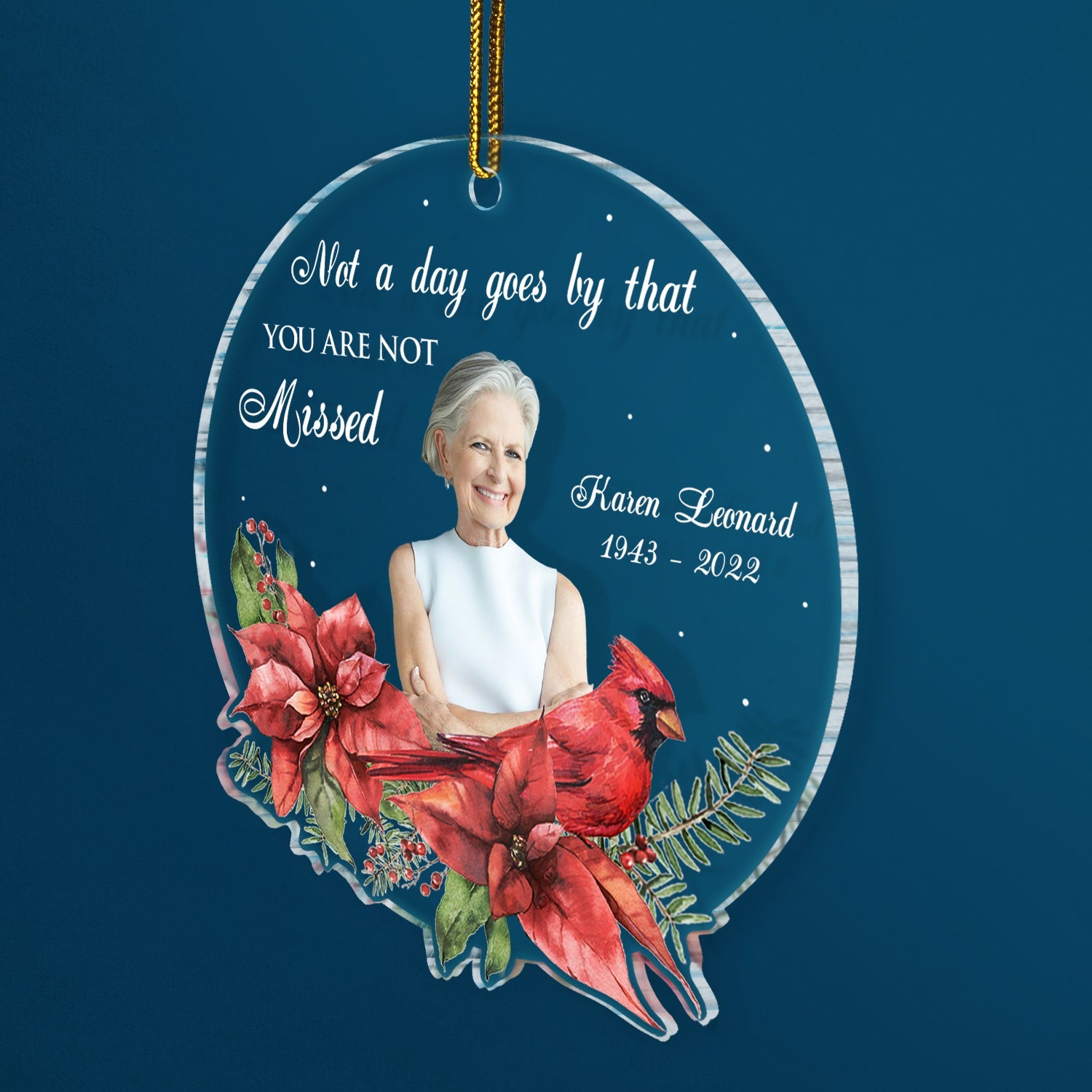 Custom Photo Cardinals I'm Always With You - Memorial Gift - Personalized Custom Shaped Acrylic Ornament