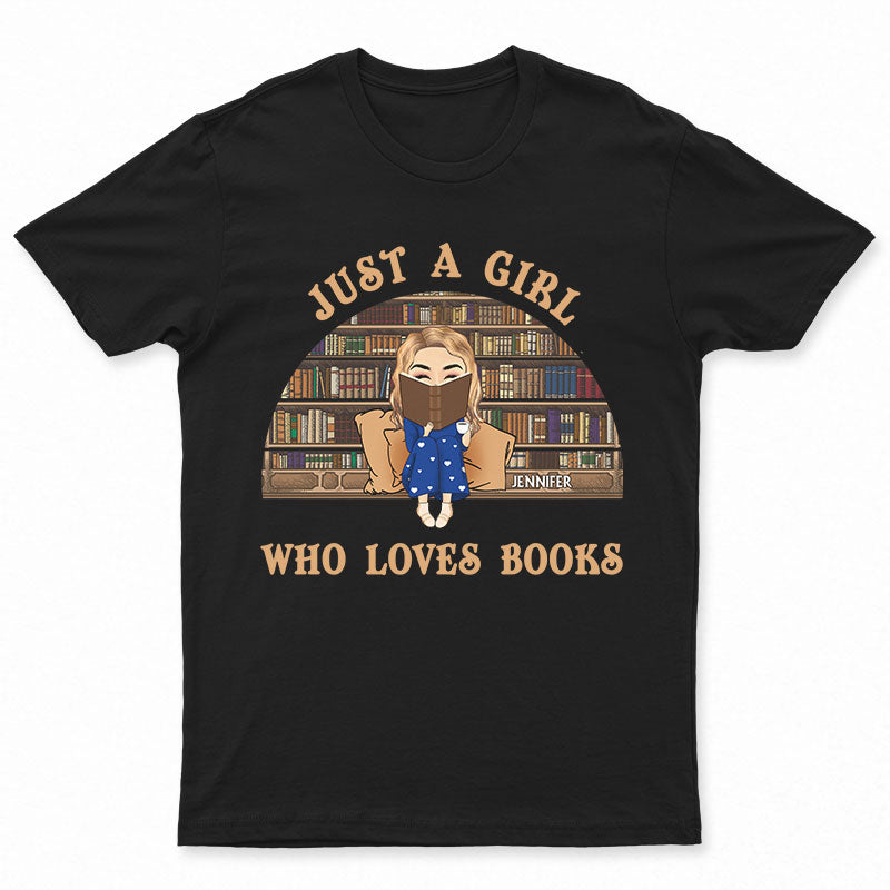 Reading Chibi Girl Just A Girl Who Loves Books - Personalized Custom Hoodie