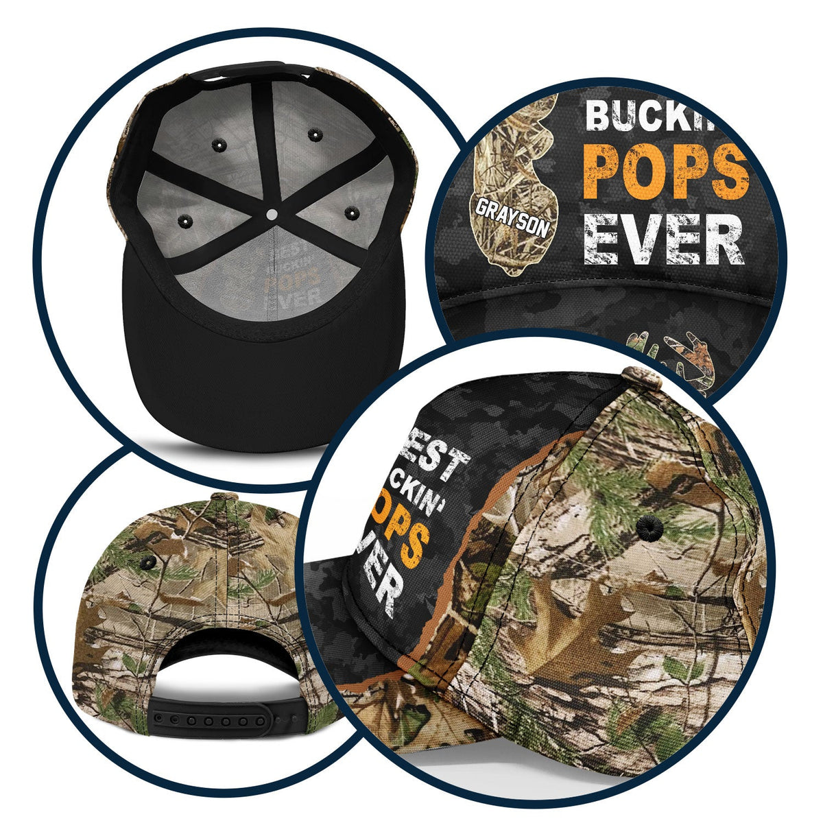 Bucking Dad Grandpa Hunting - Gift For Father, Grandfather - Personalized Classic Cap