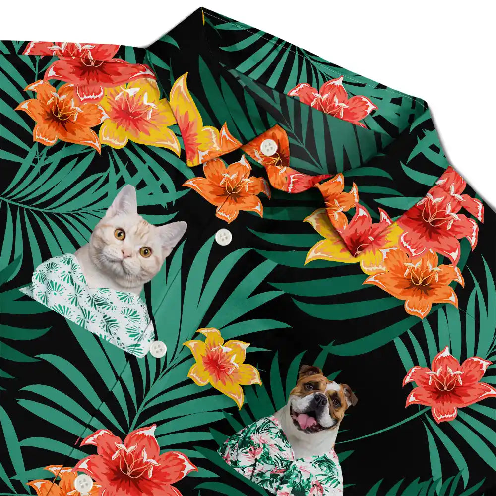 Custom Photo Aloha Dog Cat - Personalized Hawaiian Shirt