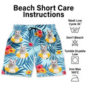 Custom Photo Aloha Dog Cat - Personalized Unisex Beach Shorts