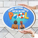 We Are In The Pool - Personalized Custom Shaped Wood Sign