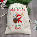 Monogram Merry Christmas For Kids - Personalized Favor Bag