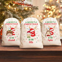 Monogram Merry Christmas For Kids - Personalized Favor Bag