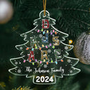 Christmas,Happy,Family,Parents,Gift For Sibling - Christmas Tree Family Alphabet - Personalized Custom Shaped Acrylic Ornament