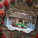 Gift For Bestie,Gifts For Colleagues,Happy,Christmas - Friendship I'm Here For You Christmas Besties - Personalized Medallion Acrylic Ornament