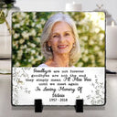 Custom Photo Goodbyes Are Not Forever Memorial - Personalized Rectangle Memorial Garden Stone