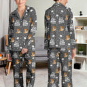 Christmas,Custom Photo,Pet Lovers,Pet Mom,Pet Dad,Happy - Custom Photo Best Dog Cat Dad Mom Ever - Personalized Long Pajamas Set