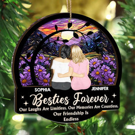 Gift For Bestie - Old Besties Limitless Laugh Countless Memories Endless Friendship - Personalized 2-Layered Mix Ornament