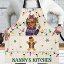 Gift For Grandma, Gift For Mother - Gingerbread Christmas Grandma's Kitchen - Personalized Apron