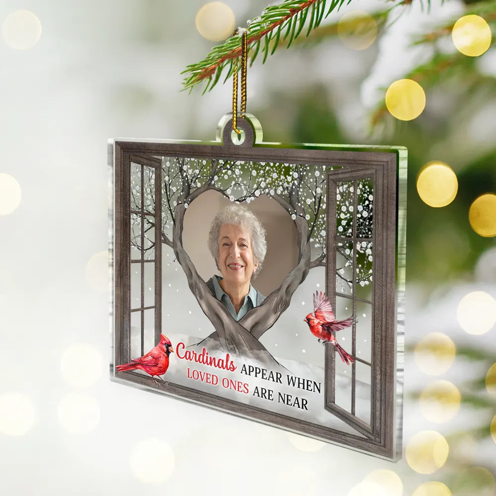 Christmas,Memorial,Custom Photo,Family,Sad - Custom Photo Memorial I'm Always With You Window - Personalized Custom Shaped Acrylic Ornament