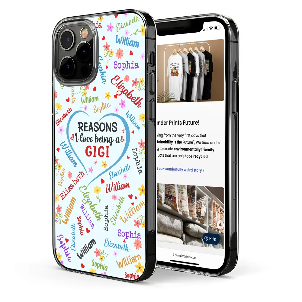 Christmas,Happy,Gift For Grandma,Gift For Mother - Reasons I Love Being A Grandma - Personalized Clear Phone Case
