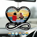 Happy,Gift For Bestie,Gift For Sisters - Not Sisters By Blood But Sisters By Heart - Personalized Acrylic Car Hanger