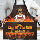 Happy,Gift For Husband,Grilling - King Of The Grill - Personalized Apron