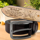 Gift For Couples, Gift For Husband, Gift For Boyfriend - Holding Hands Congrats On Being My Husband - Personalized Engraved Leather Belt