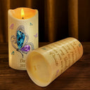 Memorial, Family, Parents, Gift For Grandparents - My Mind Still Talks To You Butterfly Memorial - Personalized Flameless LED Candle