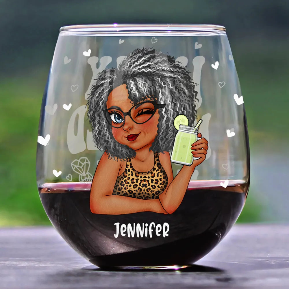 Wedding,Gift For Women,Gift For Wife,Gift For Girlfriend,Love - In My Engaged Era - Personalized Stemless Wine Glass