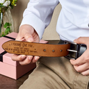 Gift For Couples, Gift For Husband, Gift For Boyfriend - Either Way Works I Love You - Personalized Engraved Leather Belt