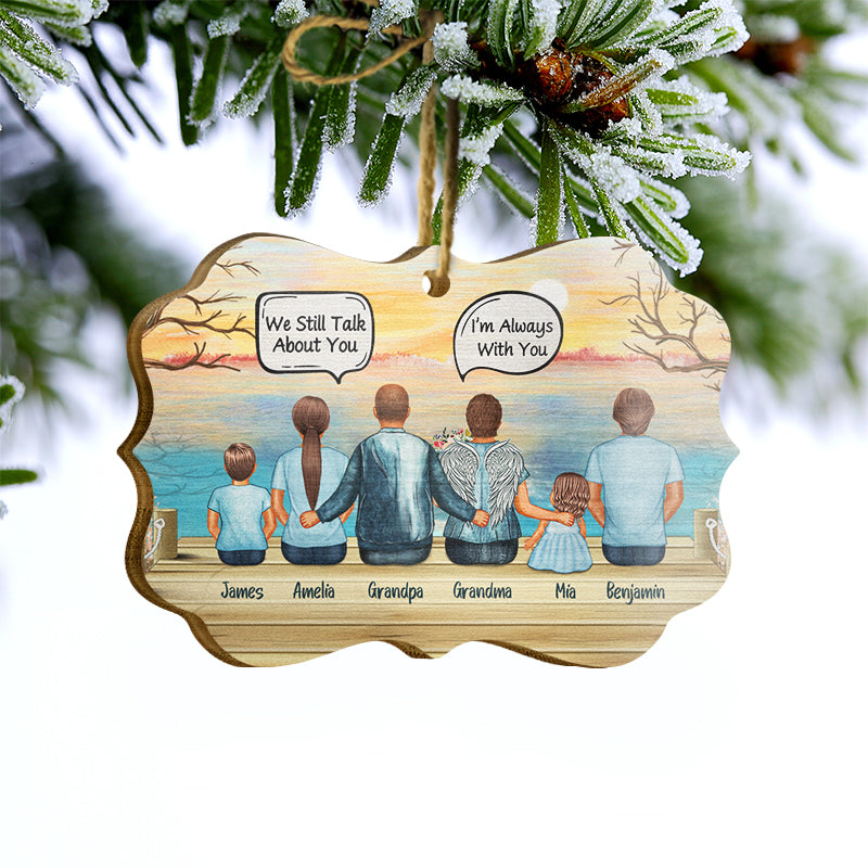 Still Talk About You Grandparents Grandkid Grandpa Grandma Skin - Memorial Gift - Personalized Custom Wooden Ornament, Aluminum Ornament