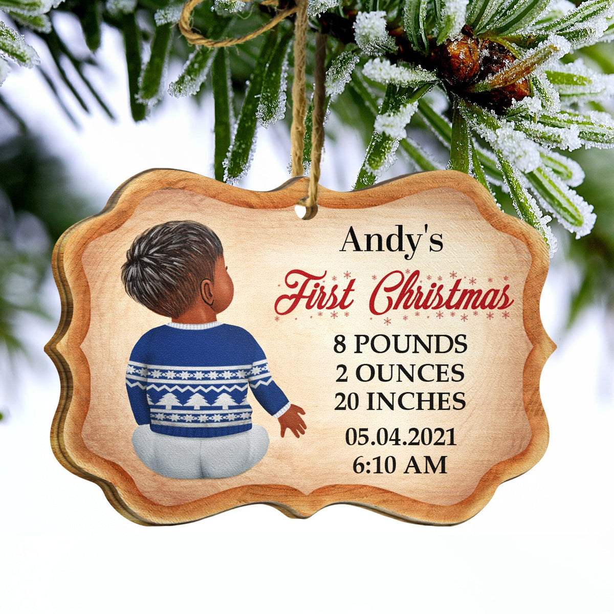 Baby's First Christmas Parents - Christmas Gift - Personalized Custom Wooden Ornament