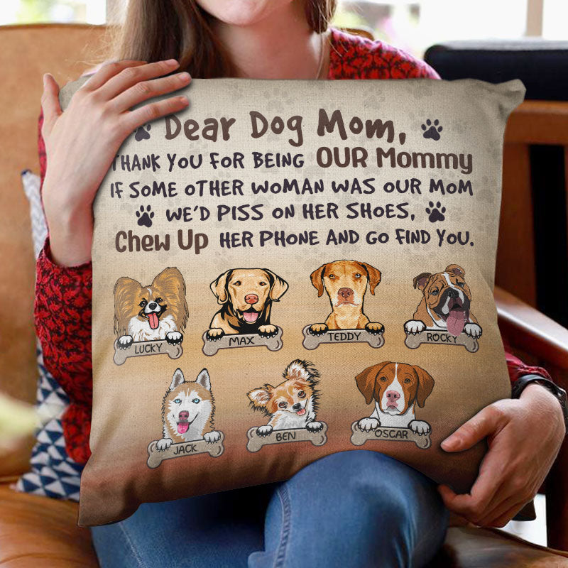 Dear Dog Dad Thank You For Being My Daddy - Dog Lovers Gift - Personalized Custom Pillow