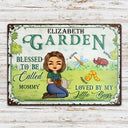 Loved By My Little Bugs Gardening Lady - Gift For Women - Personalized Custom Classic Metal Signs