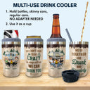 Apparently We Are Trouble When We Are Together Who Knew - Gift For Camping Friends - Personalized Custom Triple 3 In 1 Can Cooler