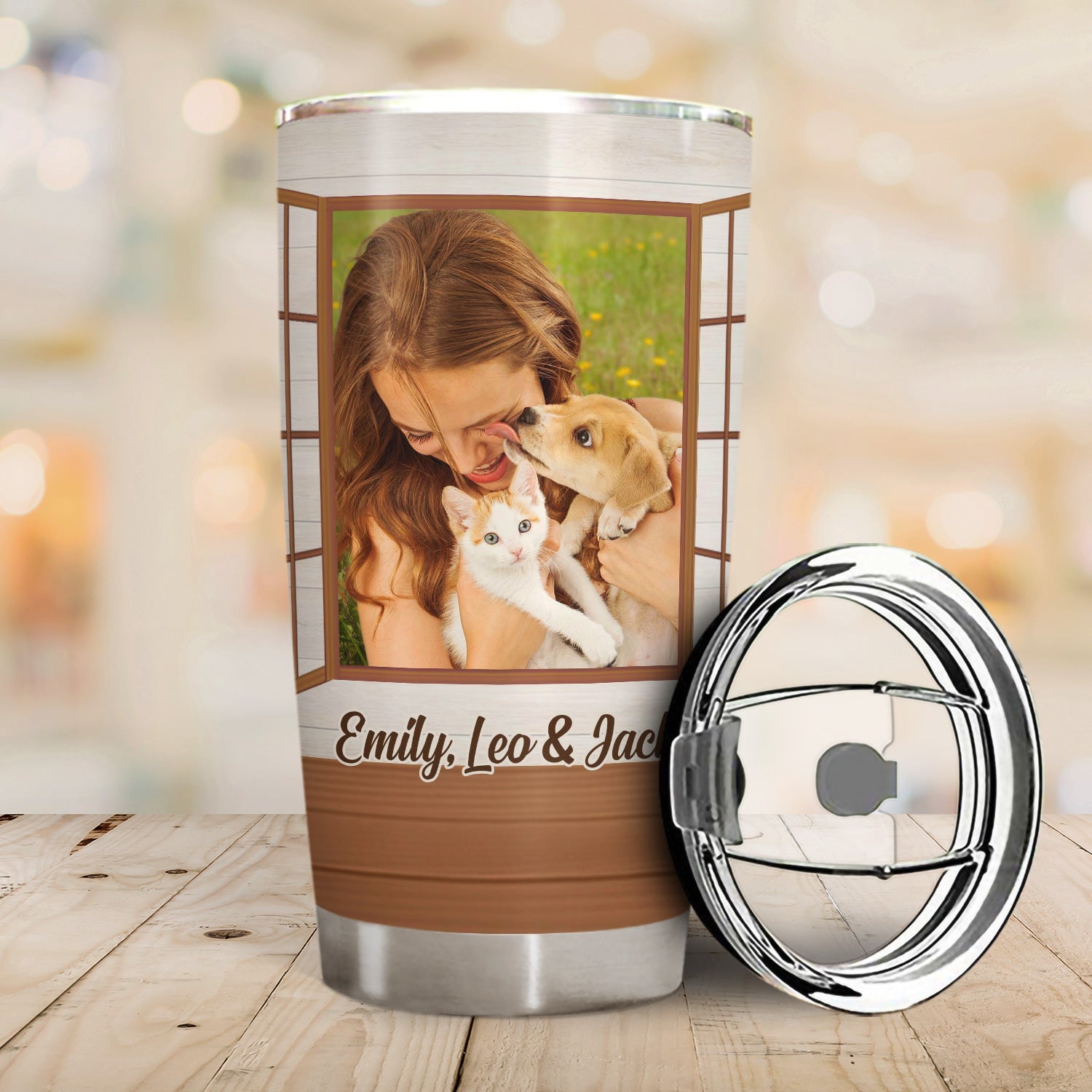 Custom Photo Thank You Best Dog Mom Ever, Best Cat Dad Ever - Gift For Pet Lovers - Personalized Custom Tumbler