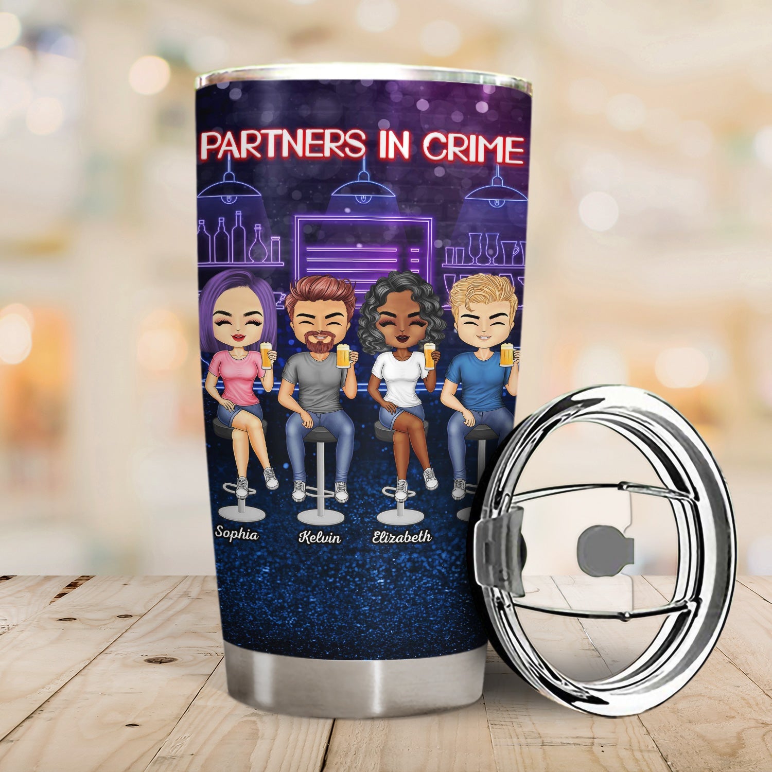 Partners In Crime Just Remember If We Get Caught Best Friends - Bestie BFF Gift - Personalized Custom Tumbler