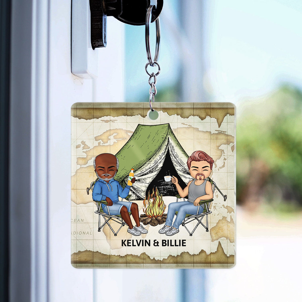 Keys To The Camper - Anniversary, Loving Gifts For Couples, Husband, Wife, Camping Lovers - Personalized Acrylic Keychain