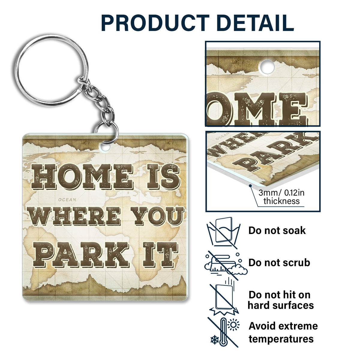 Keys To The Camper - Anniversary, Loving Gifts For Couples, Husband, Wife, Camping Lovers - Personalized Acrylic Keychain