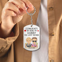 Congrats On Being My Husband Chibi - Anniversary, Vacation, Funny Gift For Couples, Family - Personalized Aluminum Keychain