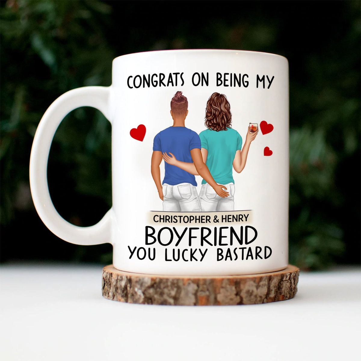 Congrats On Being My Husband Backside - Anniversary, Vacation, Funny Gift For Couples, Family - Personalized Mug