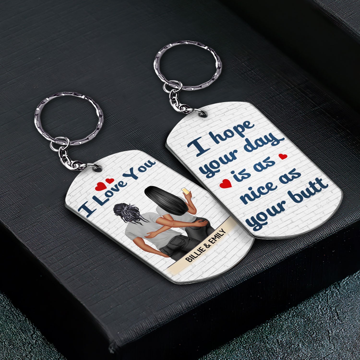 I Hope Your Day Backside - Anniversary, Vacation, Funny Gift For Couples, Family - Personalized Aluminum Keychain