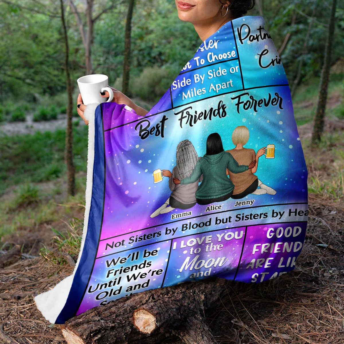 Best Friends Forever - Loving Gifts For Besties - Personalized Fleece Blanket